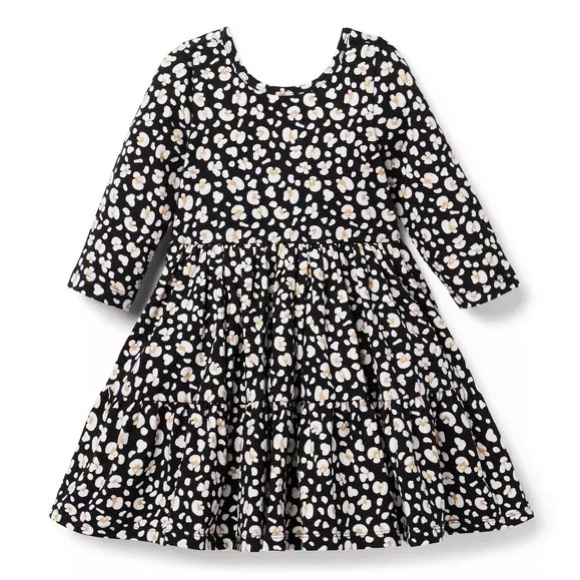 Janie and Jack Other - Brand New Janie & Jack Toddler Girl Black Floral 3/4 Sleeve Dress, Size 3, NWT